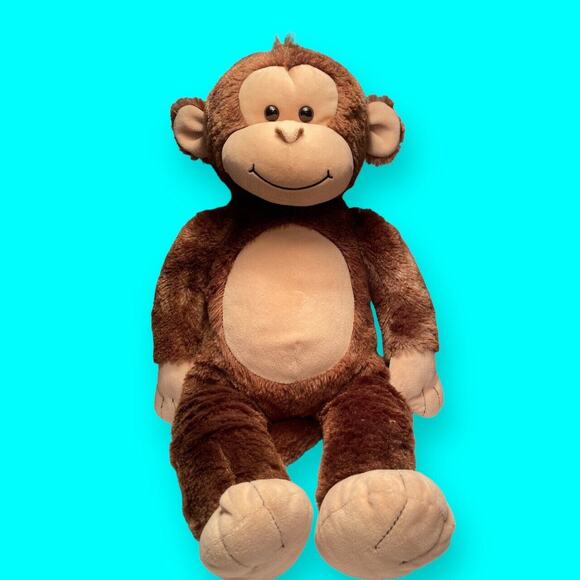 Build a Bear 18" Smiling Happy Monkey Brown and Tan 2010 Plush with Tags - Picture 3 of 10